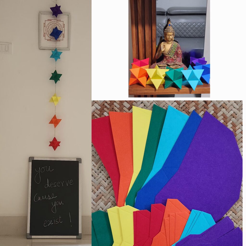 5. Origami 7 Colours Stars